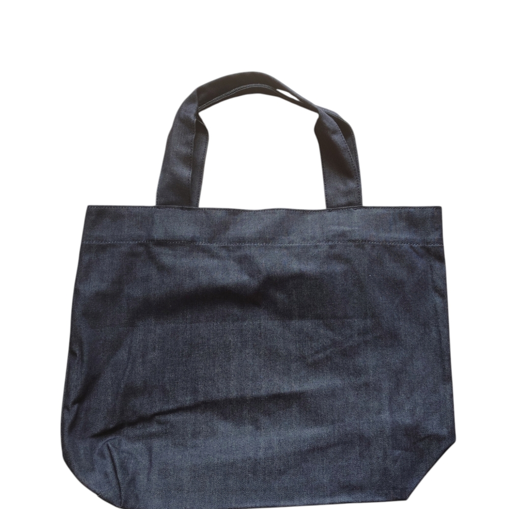 NWT GUESS Denim Tourist Tote Bag - Dark Blue - Picture 2 of 3